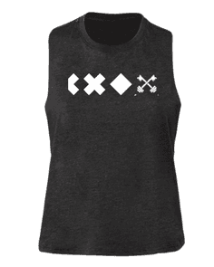 CrossFit Leiden Cropped Tank β Charcoal